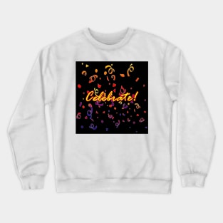 Celebrate Confetti Black Crewneck Sweatshirt